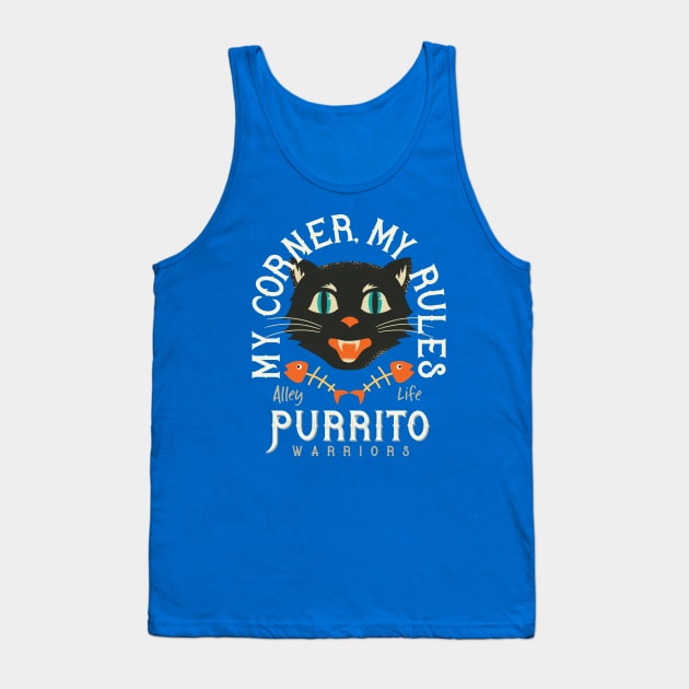 Alley Cat Purrito Warriors Tank Top by AngelFlame